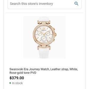 Swarovski Crystal Watch with Box & Bag RoseGold